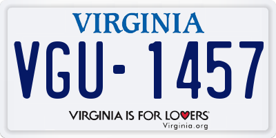 VA license plate VGU1457