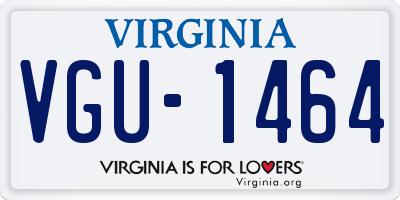 VA license plate VGU1464