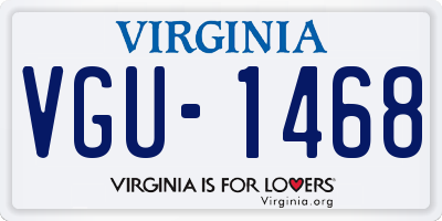 VA license plate VGU1468