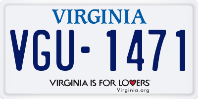 VA license plate VGU1471