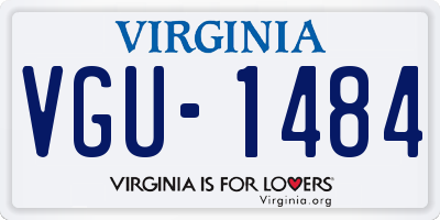 VA license plate VGU1484