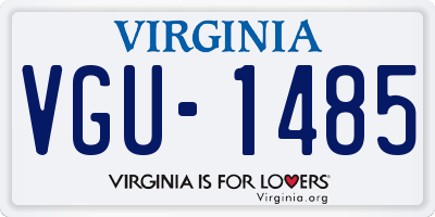 VA license plate VGU1485