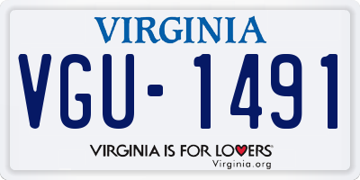 VA license plate VGU1491