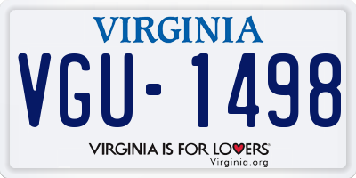 VA license plate VGU1498