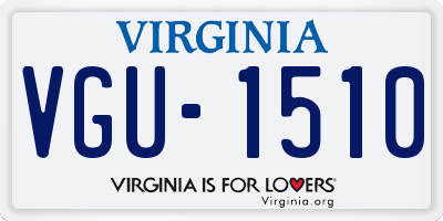 VA license plate VGU1510