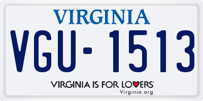 VA license plate VGU1513