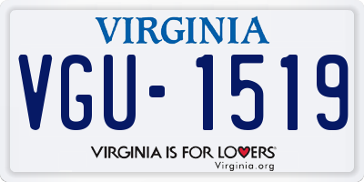 VA license plate VGU1519