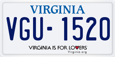 VA license plate VGU1520