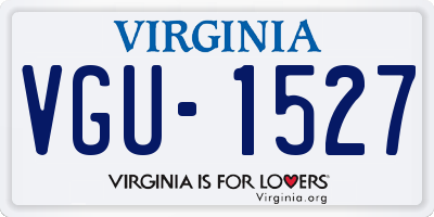 VA license plate VGU1527