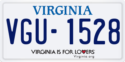VA license plate VGU1528