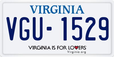 VA license plate VGU1529
