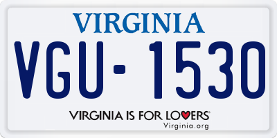 VA license plate VGU1530