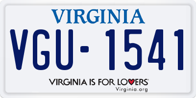 VA license plate VGU1541