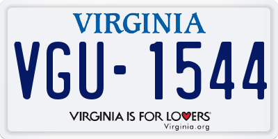 VA license plate VGU1544