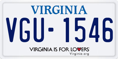 VA license plate VGU1546