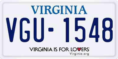 VA license plate VGU1548