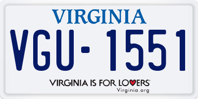 VA license plate VGU1551