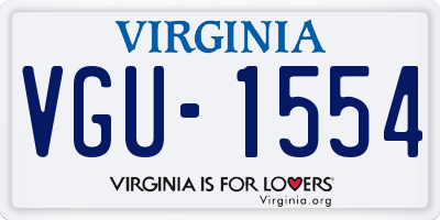 VA license plate VGU1554