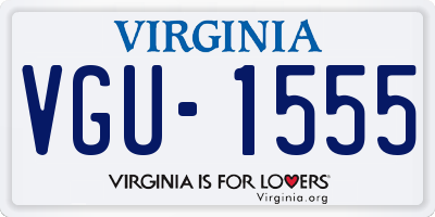 VA license plate VGU1555