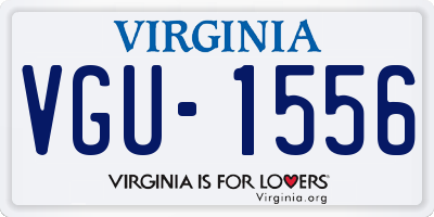 VA license plate VGU1556