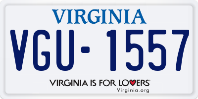VA license plate VGU1557