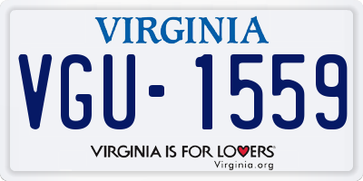 VA license plate VGU1559