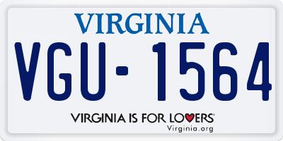 VA license plate VGU1564