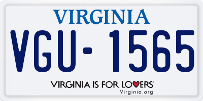 VA license plate VGU1565