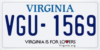 VA license plate VGU1569
