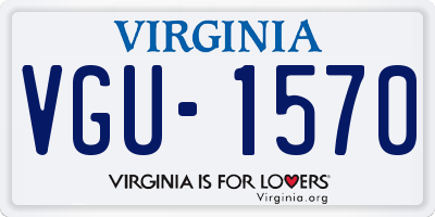 VA license plate VGU1570