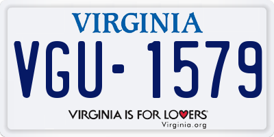 VA license plate VGU1579