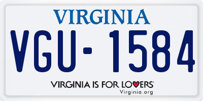 VA license plate VGU1584