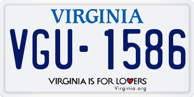 VA license plate VGU1586