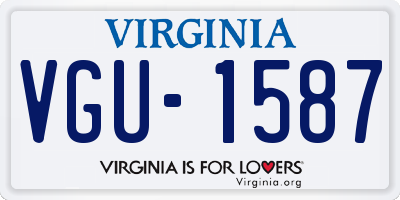 VA license plate VGU1587