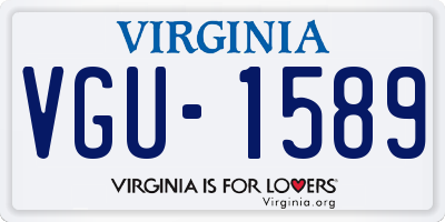 VA license plate VGU1589
