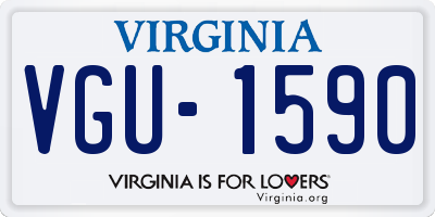 VA license plate VGU1590