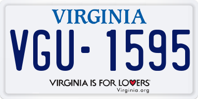 VA license plate VGU1595