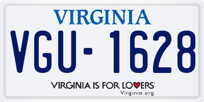 VA license plate VGU1628