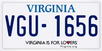 VA license plate VGU1656