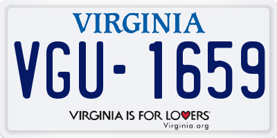 VA license plate VGU1659