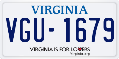 VA license plate VGU1679