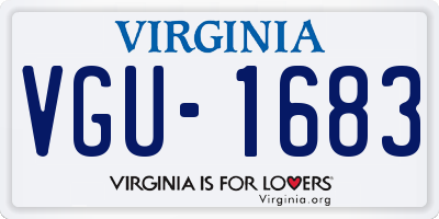 VA license plate VGU1683