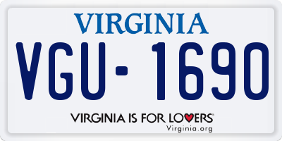 VA license plate VGU1690