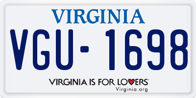 VA license plate VGU1698