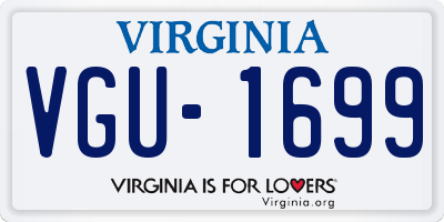 VA license plate VGU1699