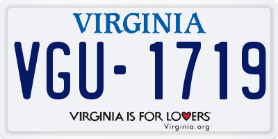 VA license plate VGU1719