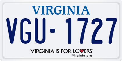 VA license plate VGU1727