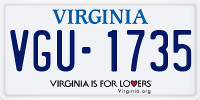 VA license plate VGU1735