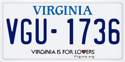 VA license plate VGU1736