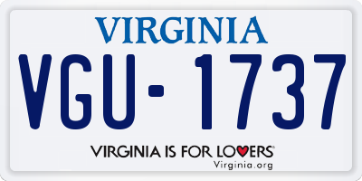 VA license plate VGU1737